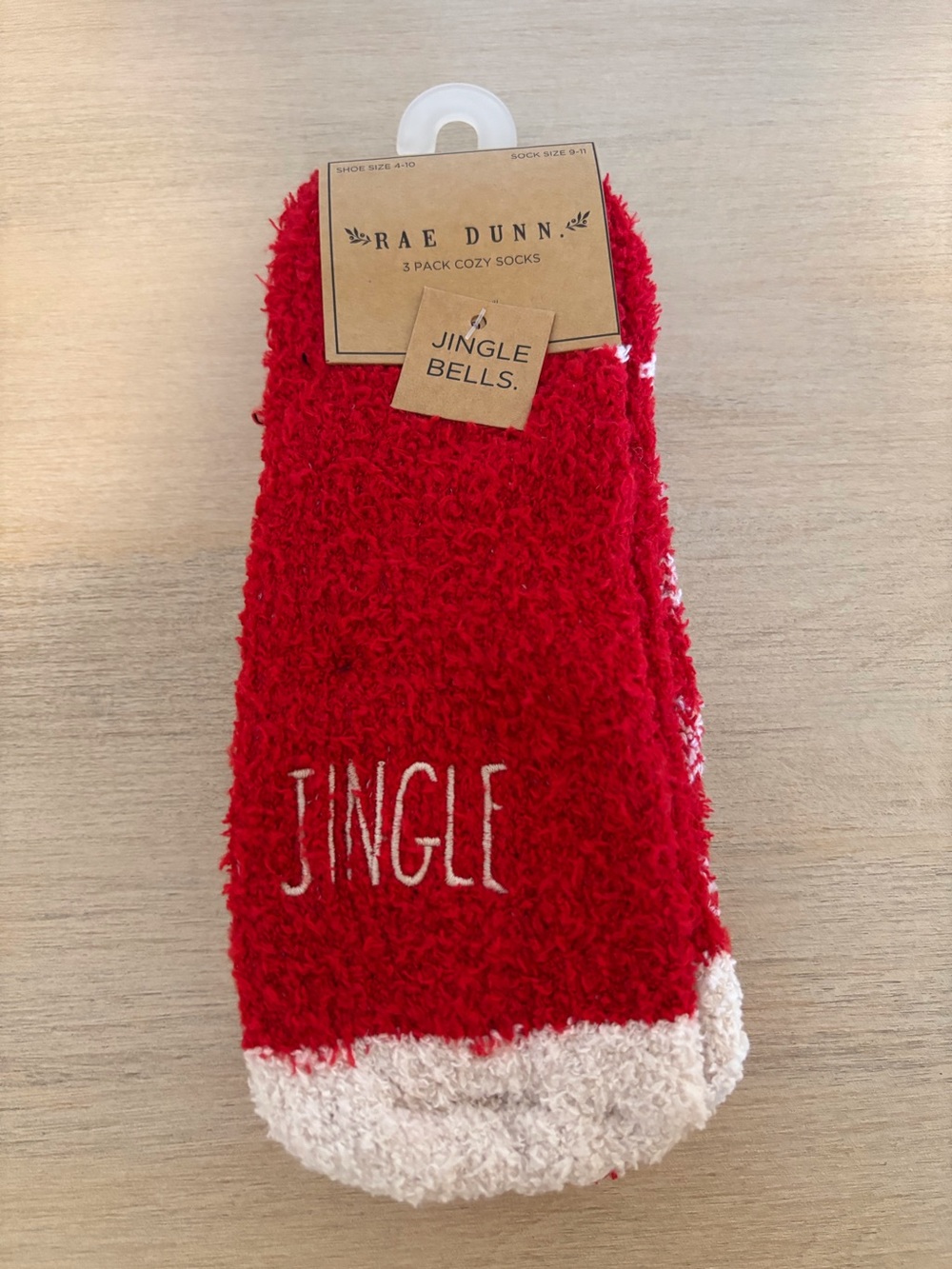NWT Rae Dunn Christmas Holiday 3 Pack Cozy Socks